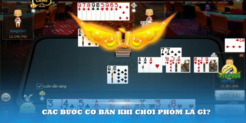 Các bước cơ bản khi chơi Phỏm là gì?